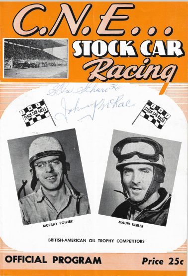 1958  Autographed! CNE, Exhibition Park Stock Car Racing Program