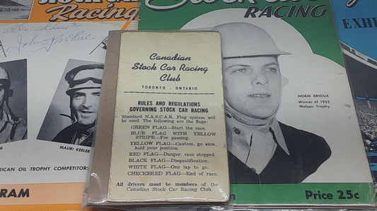 An Original 1950's Canadian Stock Car Racing Club Rules & Regulations