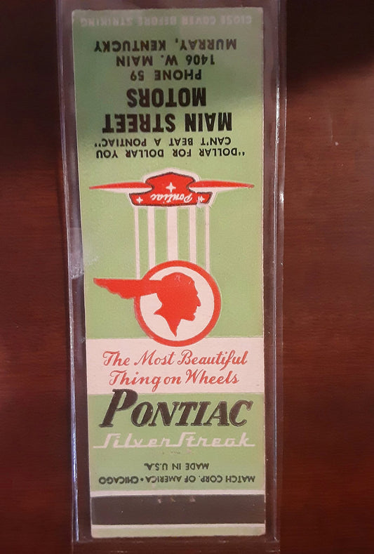 1950's Pontiac Dealership Matchbook Cover (USA)