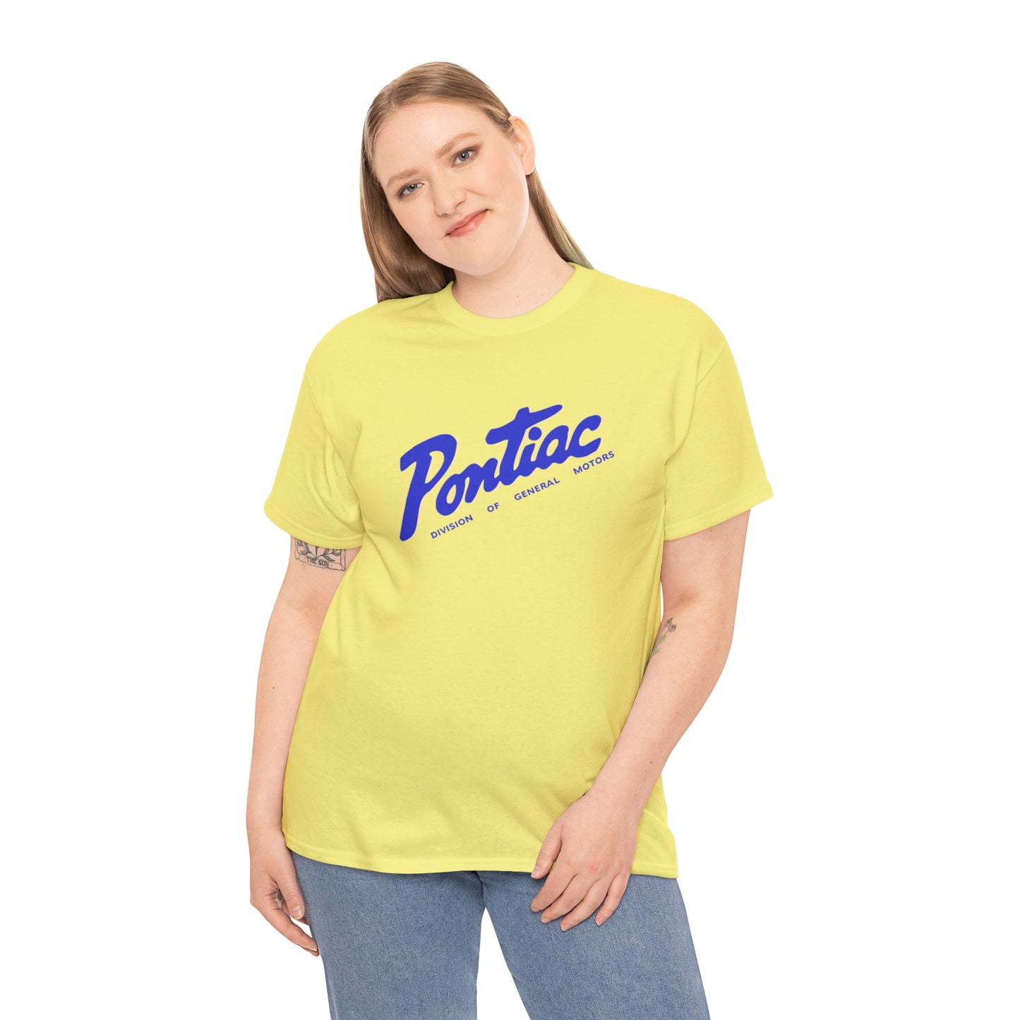 Vintage 1950s Pontiac T-Shirt, 2-Tone Blue & Cream