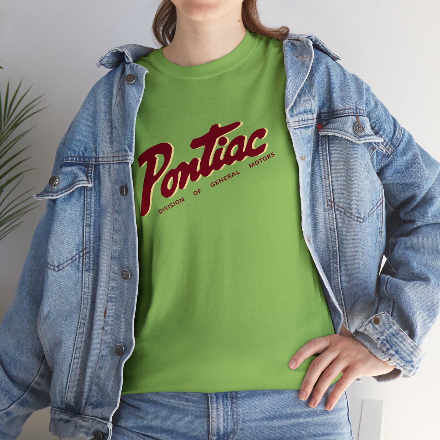 Vintage 1950s Pontiac T-Shirt, 2-Tone Red & Cream