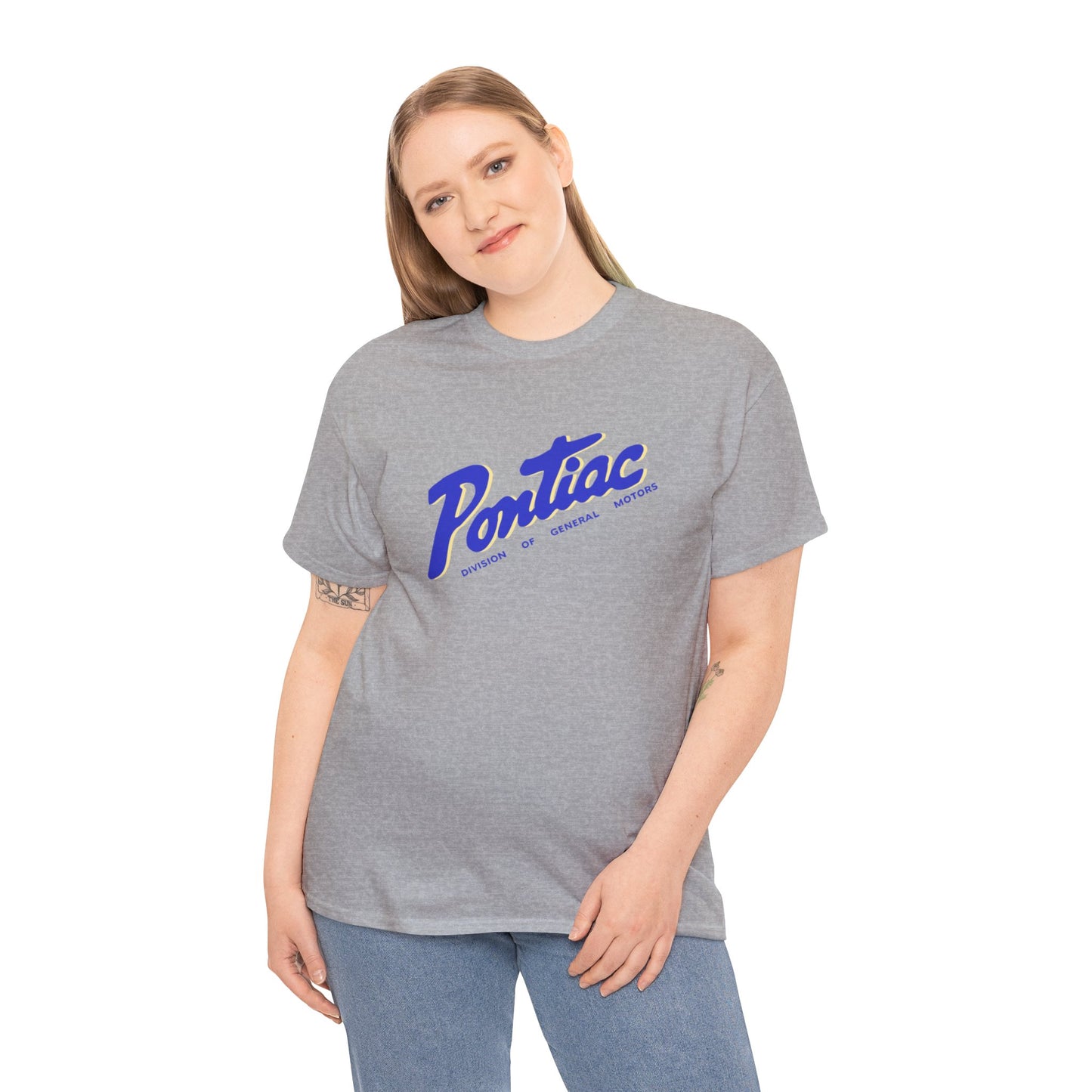 Vintage 1950s Pontiac T-Shirt, 2-Tone Blue & Cream