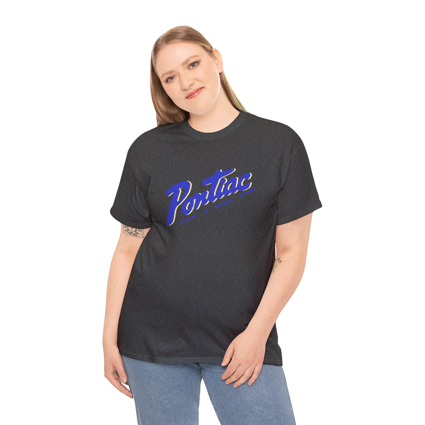 Vintage 1950s Pontiac T-Shirt, 2-Tone Blue & Cream