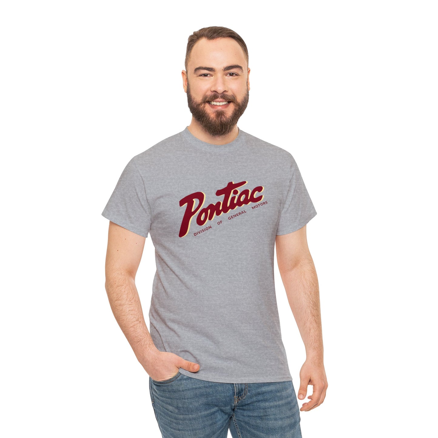 Vintage 1950s Pontiac T-Shirt, 2-Tone Red & Cream