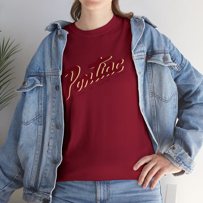 Vintage 1950s Pontiac T-Shirt, 2-Tone Red & Cream