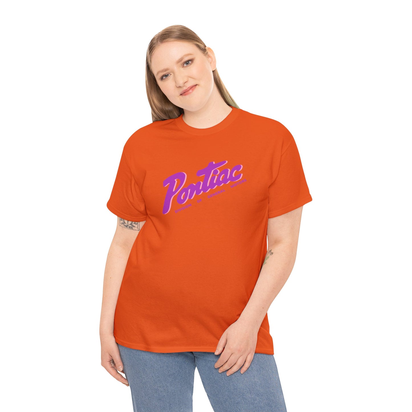 Vintage 1950s Pontiac T-Shirt, 2-Tone Purple & Pink