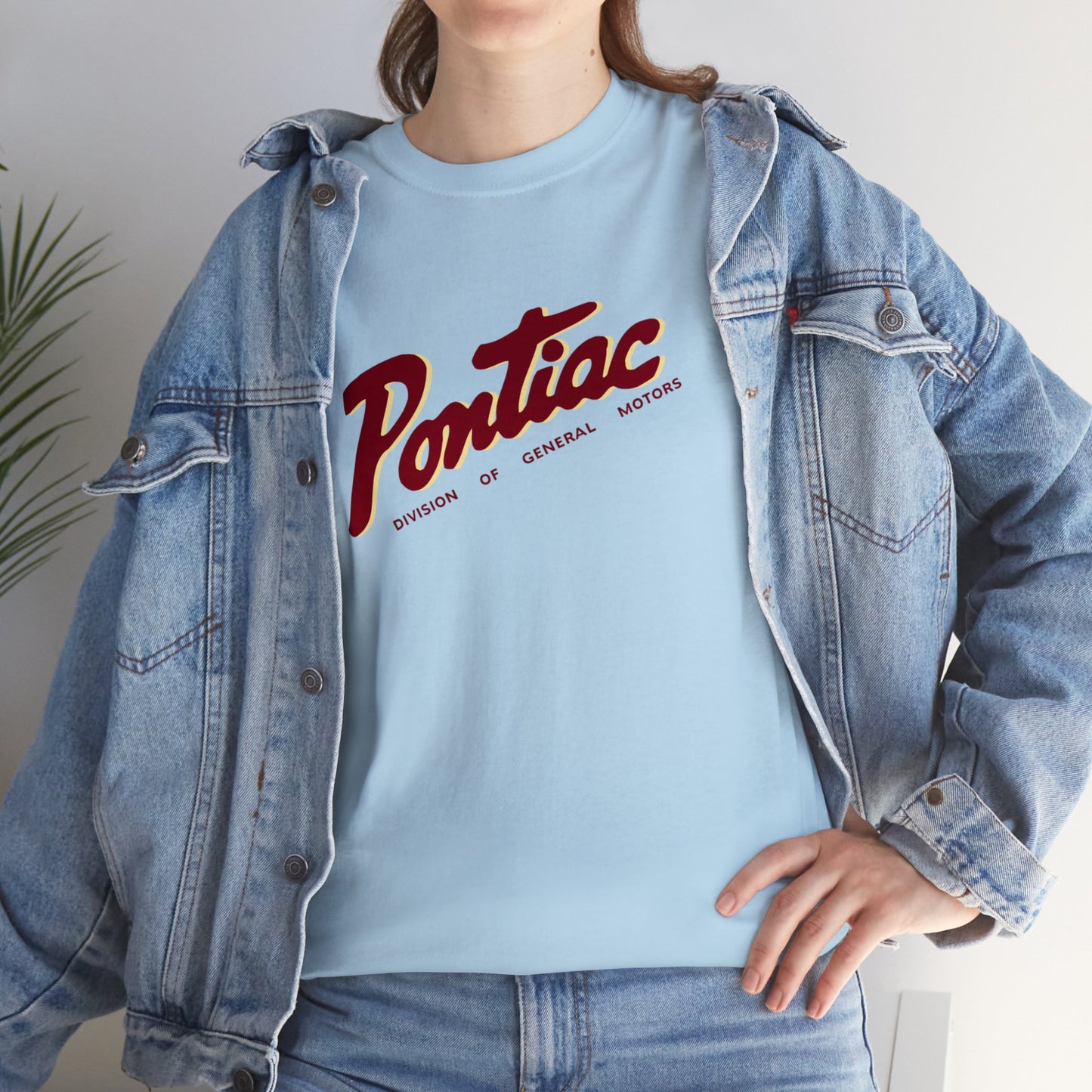 Vintage 1950s Pontiac T-Shirt, 2-Tone Red & Cream