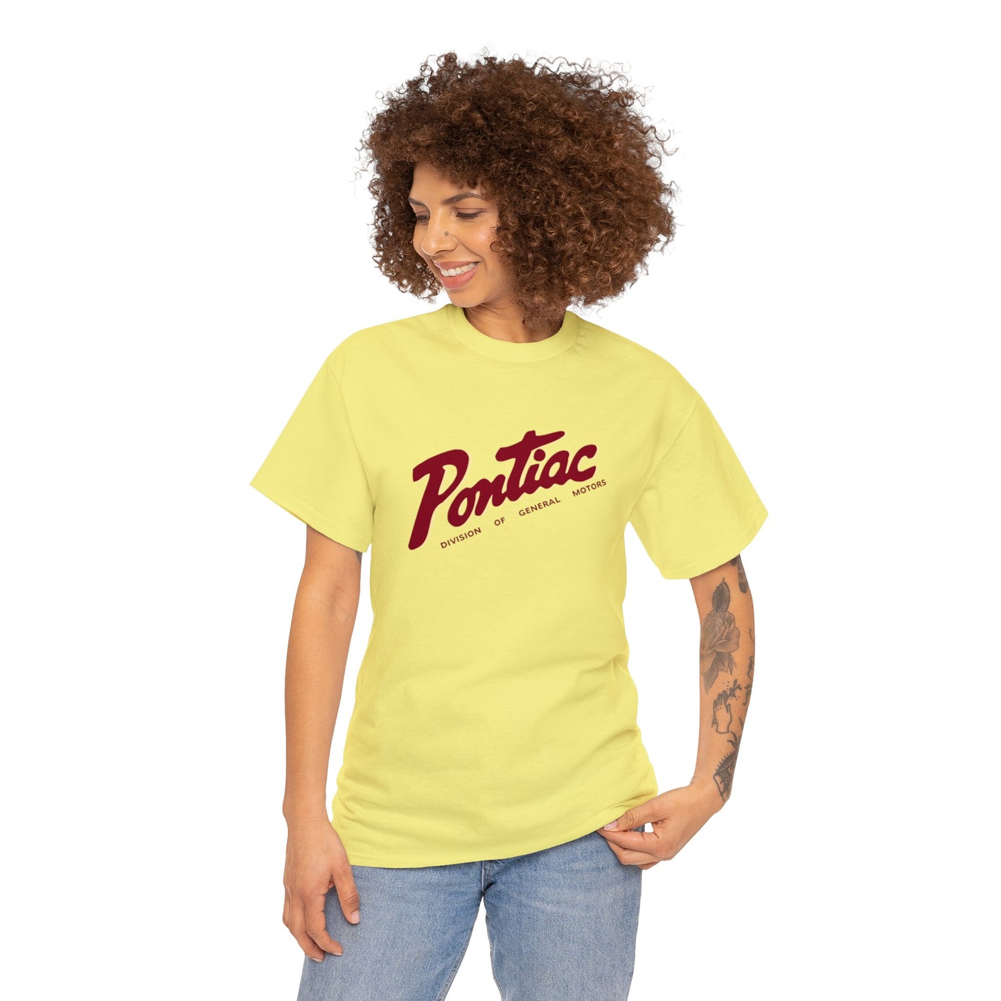 Vintage 1950s Pontiac T-Shirt, 2-Tone Red & Cream