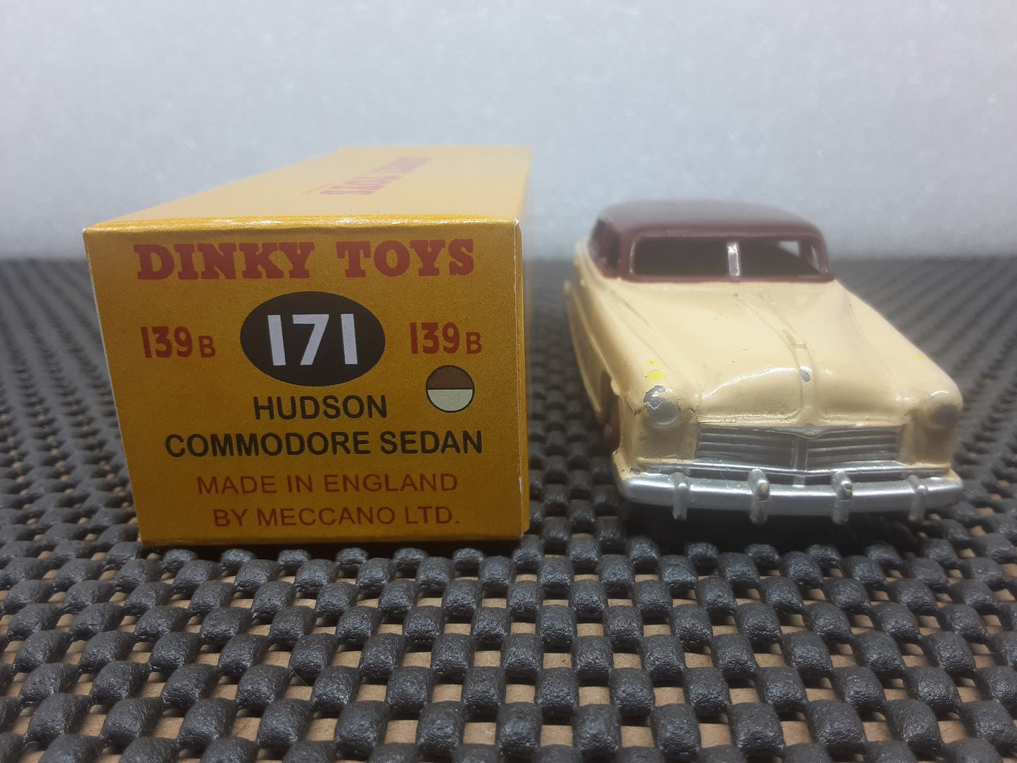 Vintage Toy Car 1951 Hudson Hornet W/Box! (Maroon & Cream)