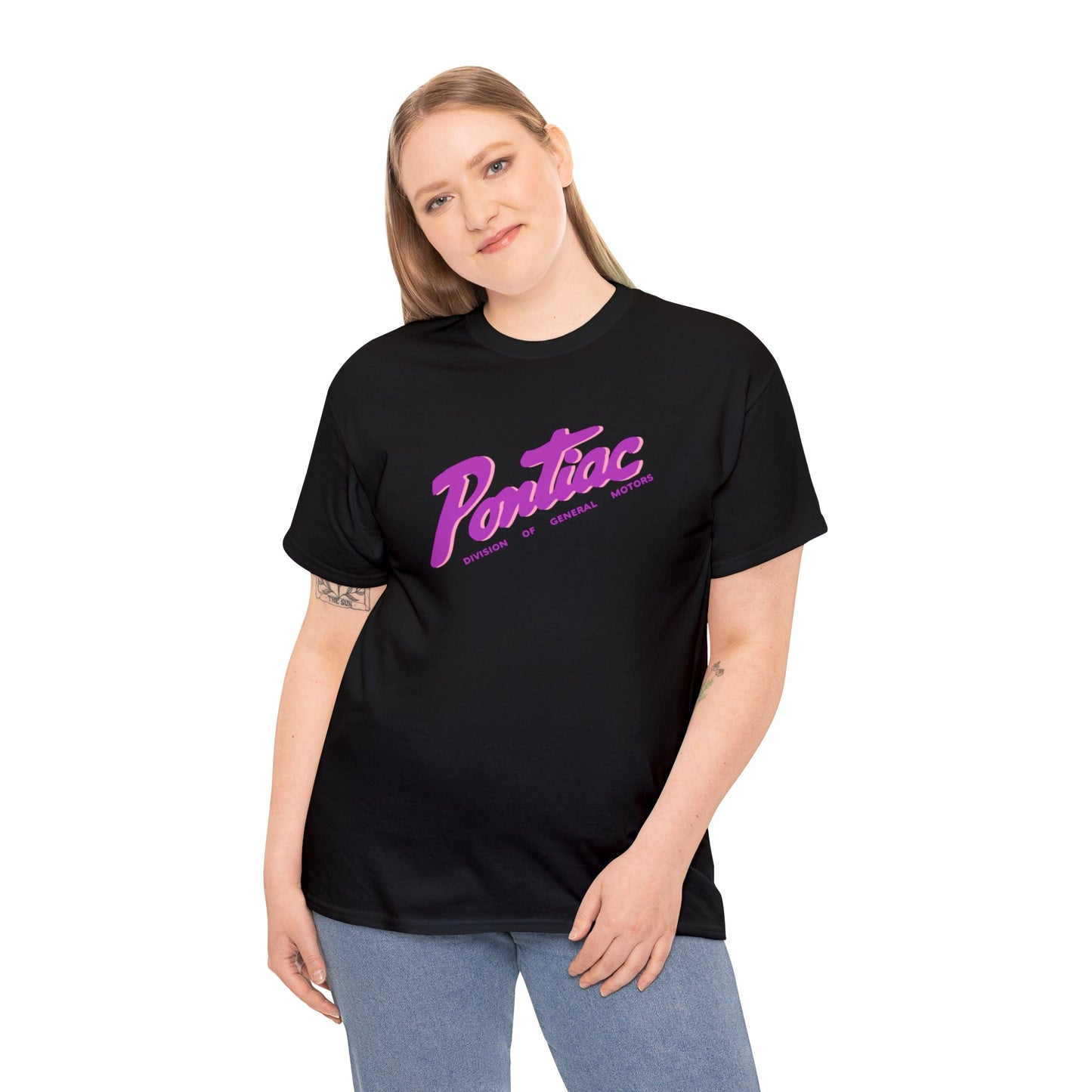 Vintage 1950s Pontiac T-Shirt, 2-Tone Purple & Pink