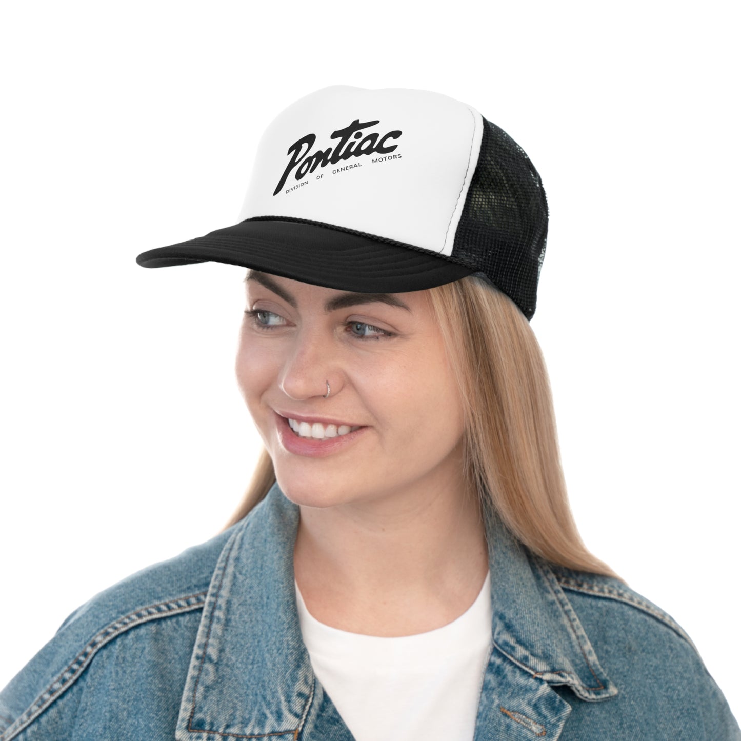 Vintage 1950's Pontiac Mesh Hat (Black)