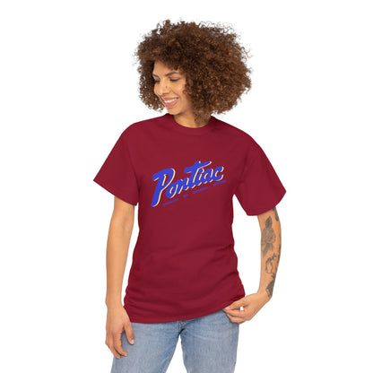 Vintage 1950s Pontiac T-Shirt, 2-Tone Blue & Cream