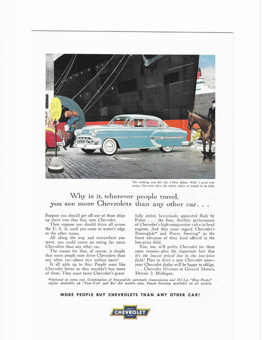 1953 Chevrolet Bel Air Advertisement