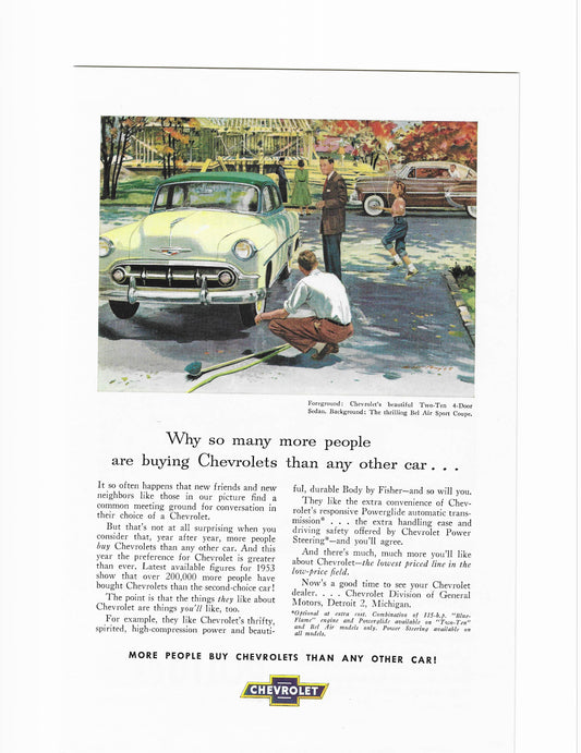 1953 Chevrolet Two-Ten Sedan Advertisement