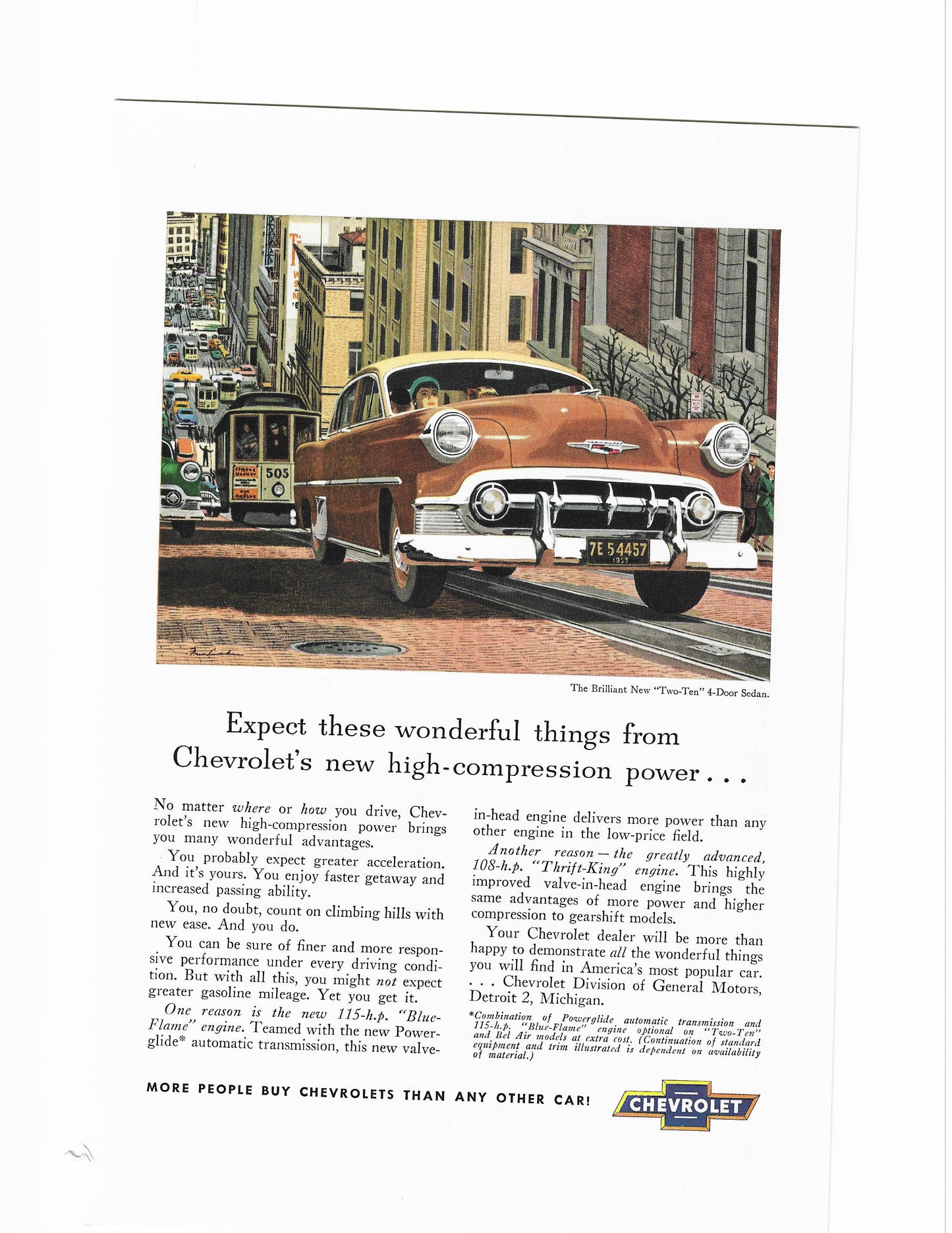 1953 Chevrolet Two Ten Sedan Advertisement