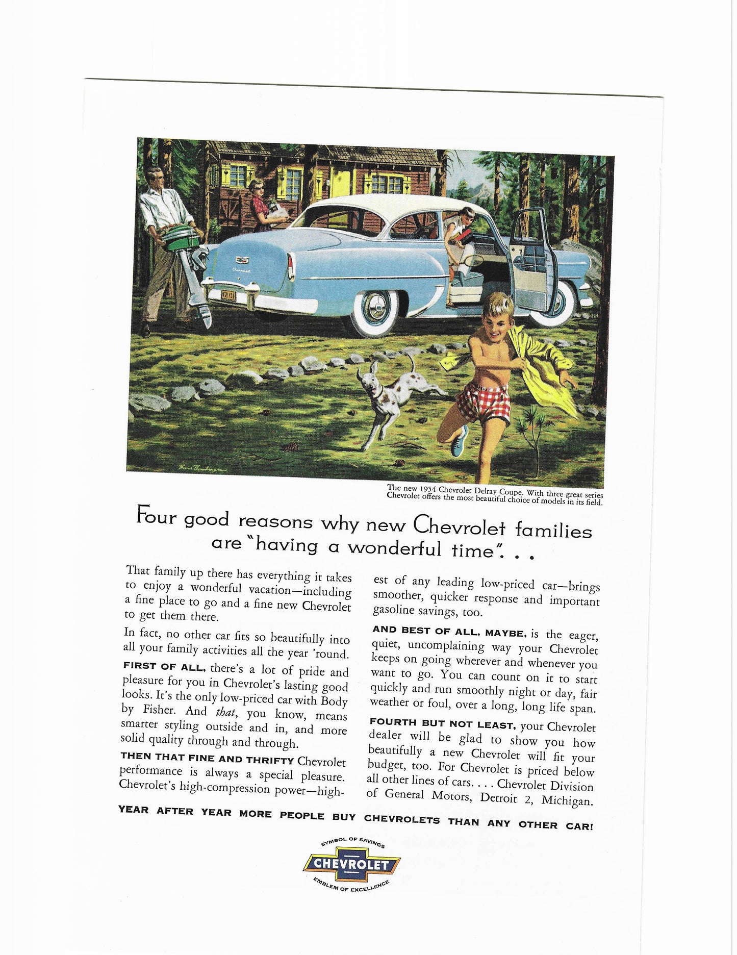 1954 Chevrolet Delray Coupe Advertisement