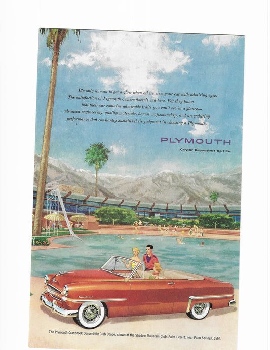 1952 Plymouth Cranbrook Convertible Advertisement